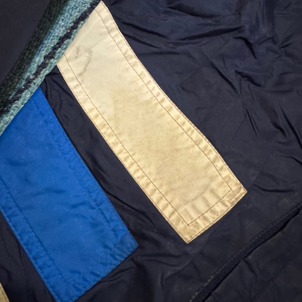 Vintage Adidas Windbreaker Jacket Mens XXL Navy Blue Colorblock Full Zip 90s - Picture 9 of 16